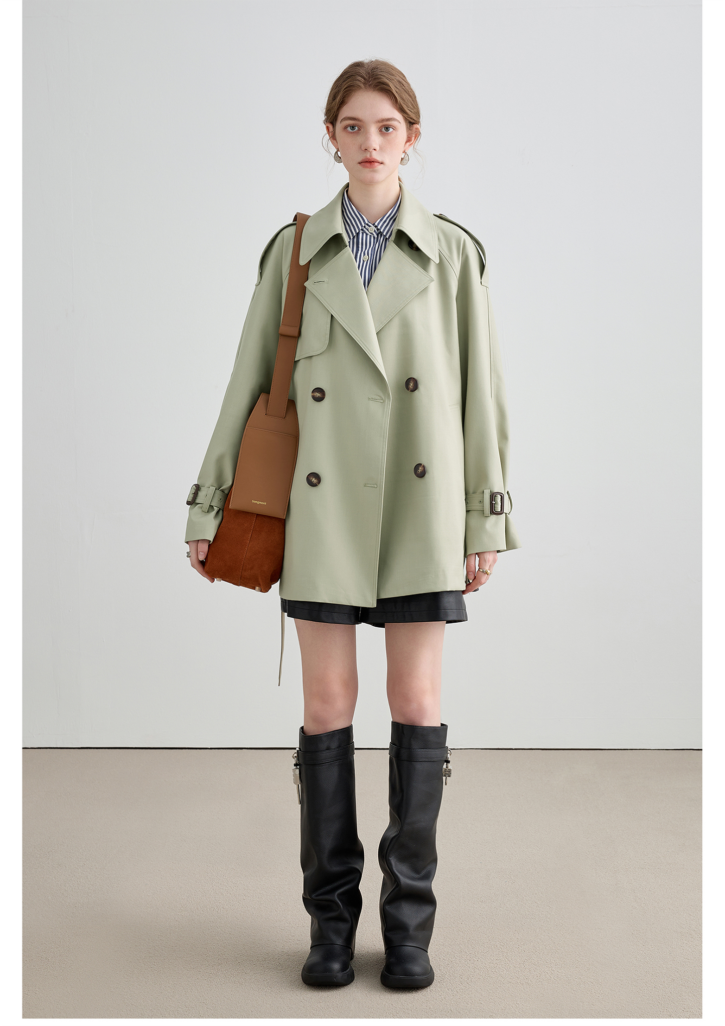 Mid-length British Style Trench Coat