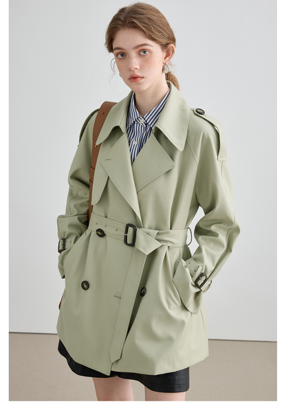 Mid-length British Style Trench Coat