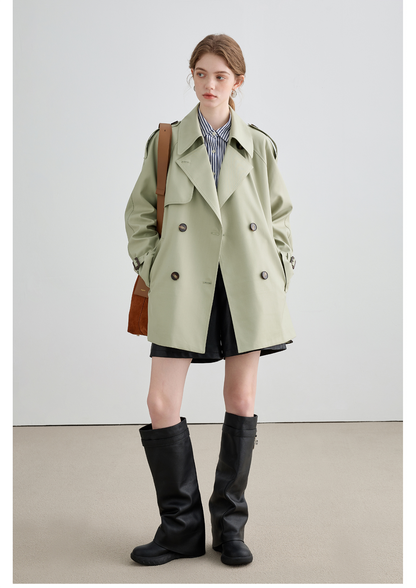 Mid-length British Style Trench Coat