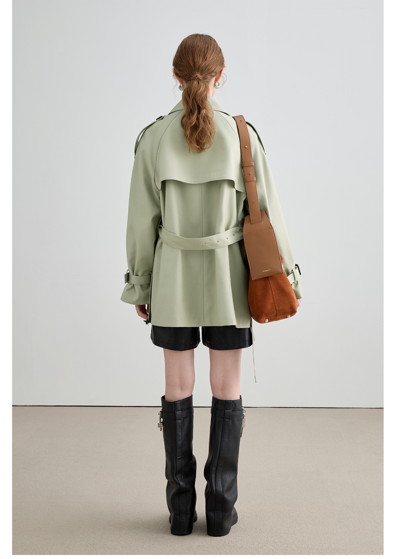 Mid-length British Style Trench Coat