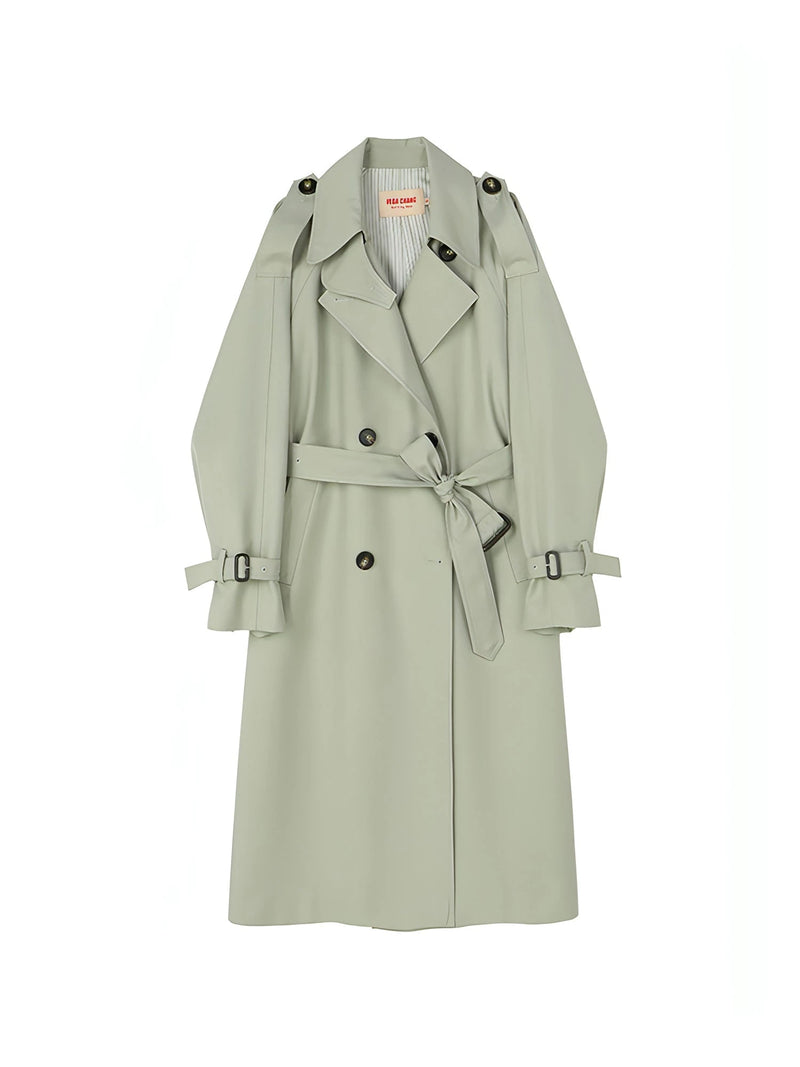 Mid-length British Style Trench Coat