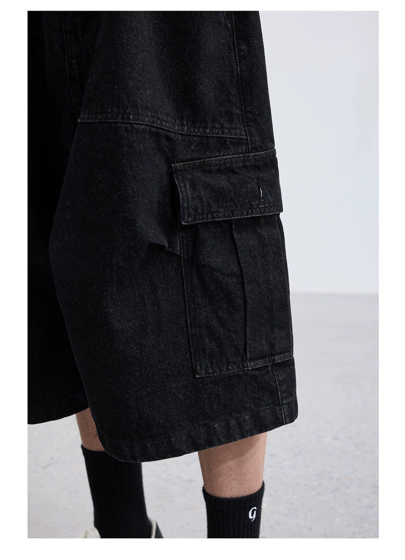 Wide-leg Cargo Capri Pants