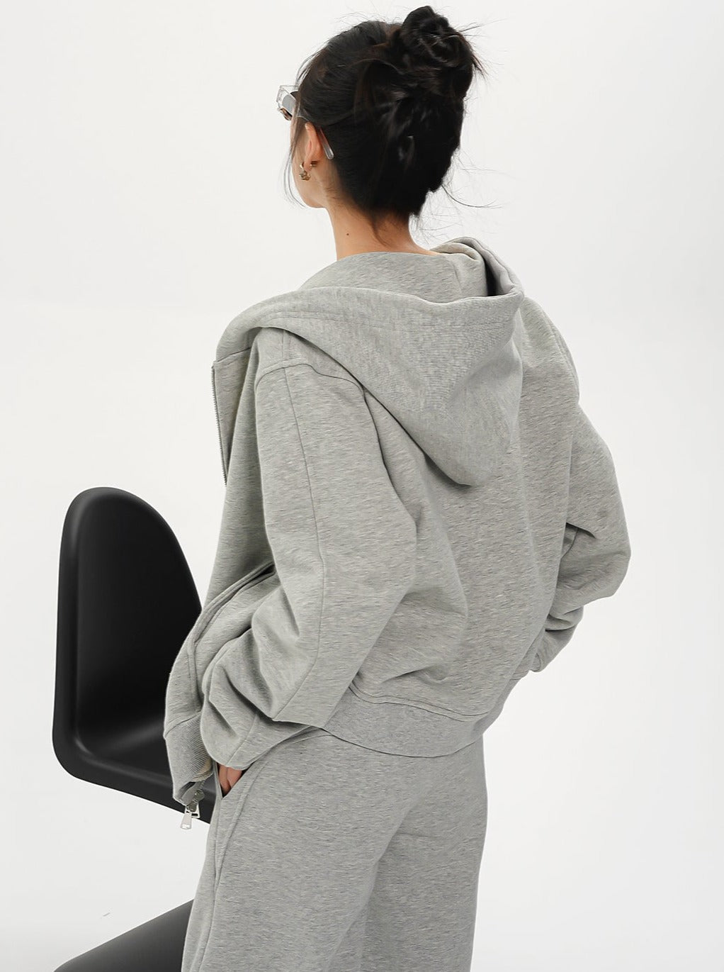 Oversized Zip-up Hoodie - Relaxed Fit Sweatshirt Jacket