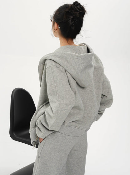 Oversized Zip-up Hoodie - Relaxed Fit Sweatshirt Jacket