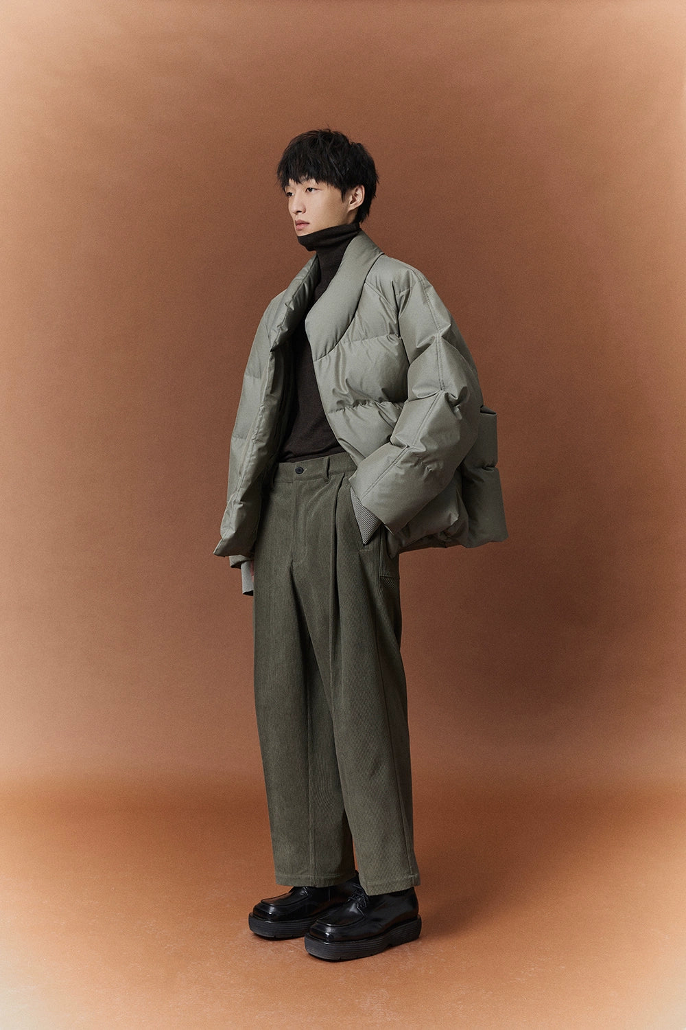 Relaxed Wide-leg Slightly Stretchy Cropped Pants