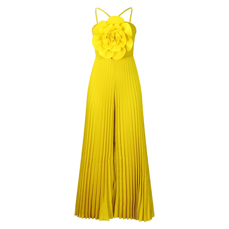 Clothing Summer Halter Three Dimensional Color Wide Leg Jumpsuit