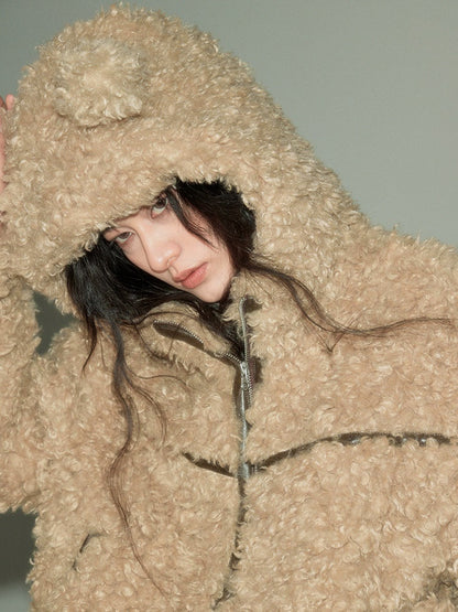 Sustainable Rabbit-eared Fur Coat