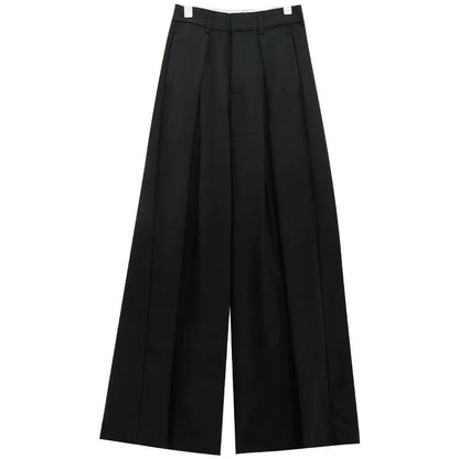 Dramatic Noir Wide-leg Palazzo Pants