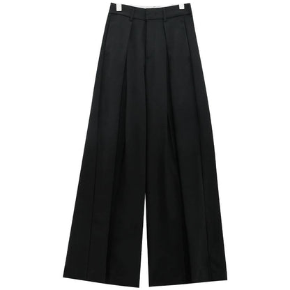 Dramatic Noir Wide-leg Palazzo Pants