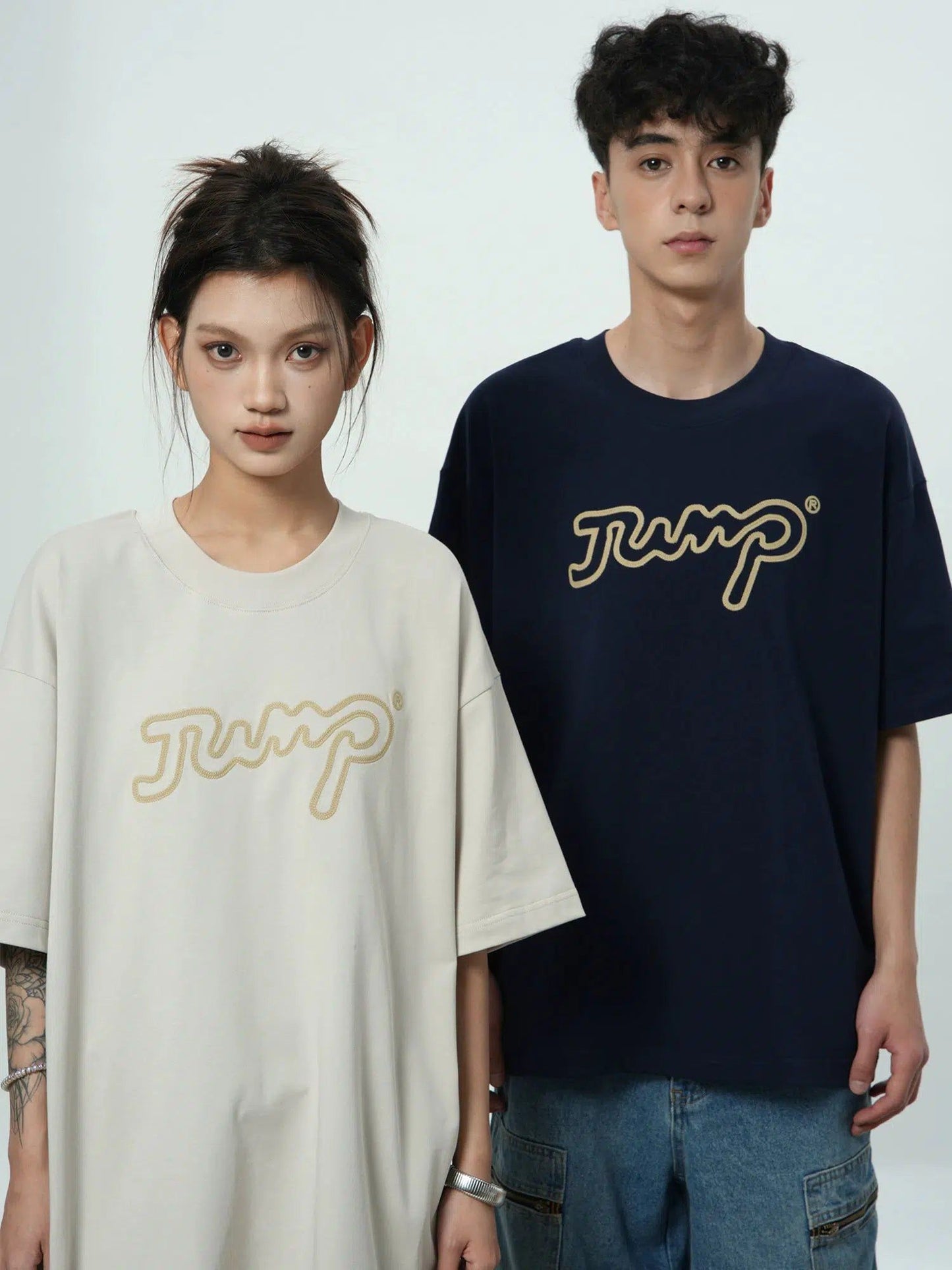 T-shirt With Hollow Logo Text