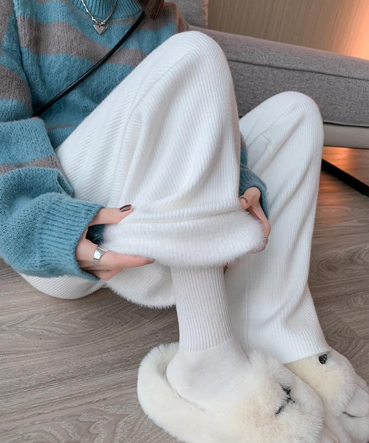 Seanna Ribbed Fleece-lined Pants