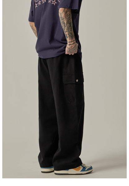 Brown Loose Utility Cargo Pants
