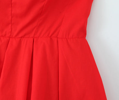 Red – Strapless Backless Mini Dress