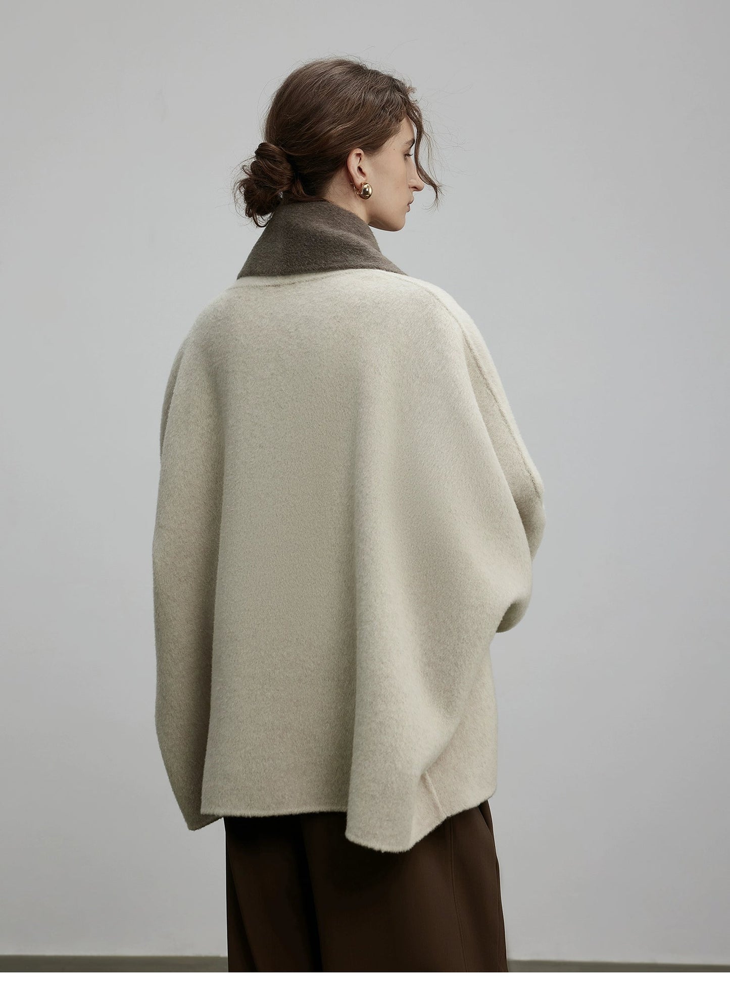 Two-tone Reversible Wool Cardigan