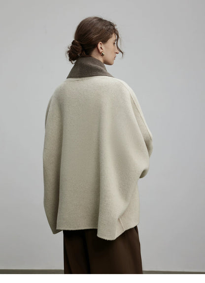 Two-tone Reversible Wool Cardigan