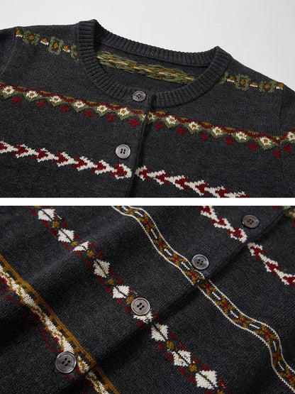 Fair Isle Cropped Cardigan