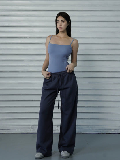 Loose-fit Drawstring Straight-leg Athletic Pants