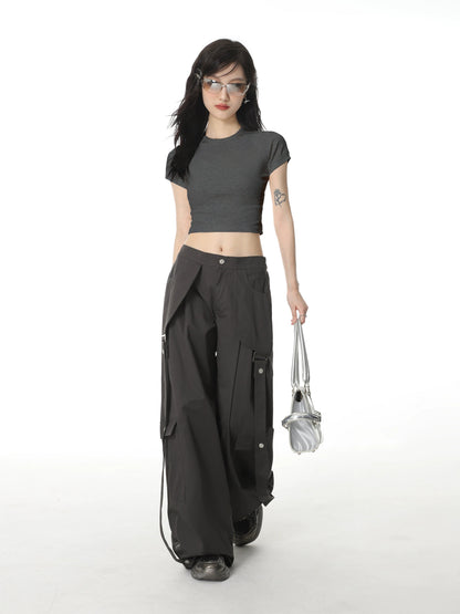 Color Regular Shoulder Short Sleeve T-shirt