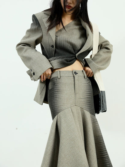 Gradient Print Maxi Skirt
