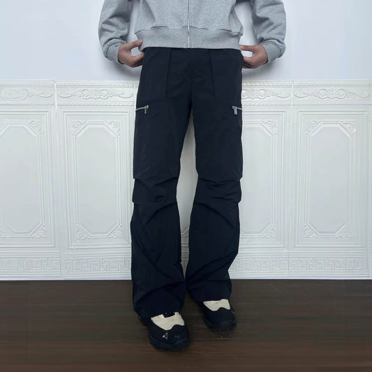 Black Utility Pants With Zip Pockets