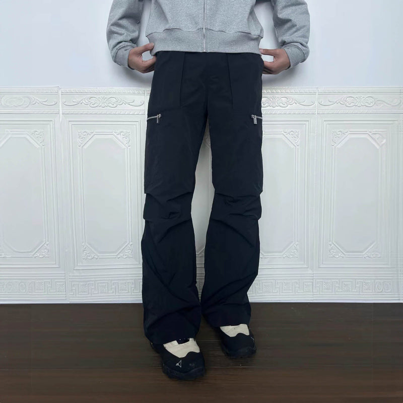 Black Utility Pants With Zip Pockets