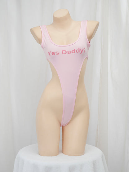 Strawberry Yes Daddy Print Jumpsuit