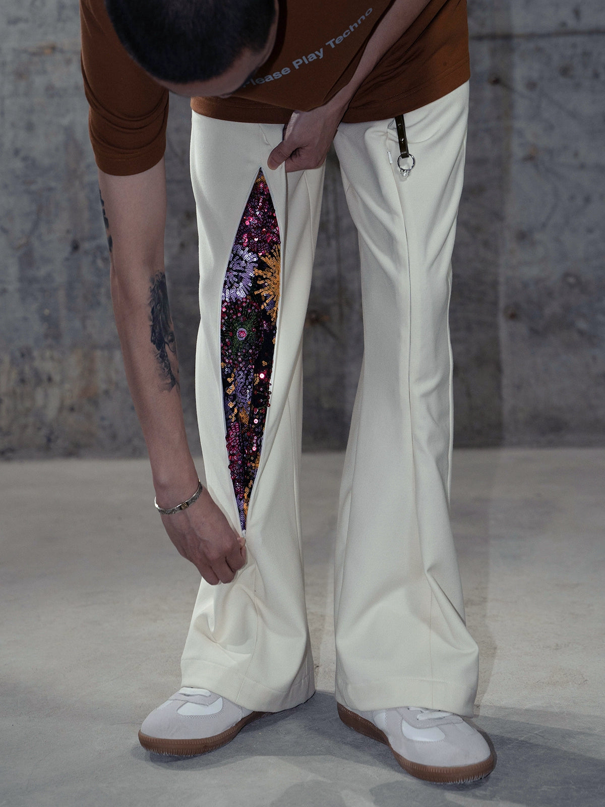 Firework Design Straight-leg Pants
