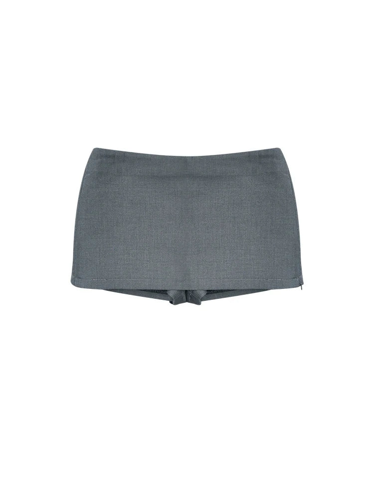 Sleek Slate Mini Skirt