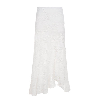 Alianny Eyelet Lace Midi Skirt
