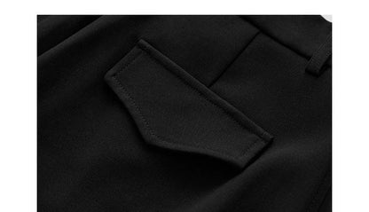 Black Pleated Wide-leg Pants
