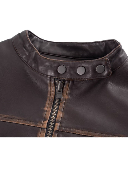 Leather Jacket & Micro Mini Skirt