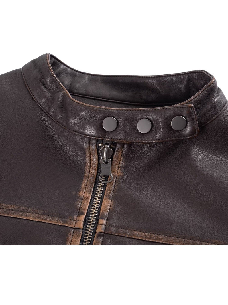 Leather Jacket & Micro Mini Skirt