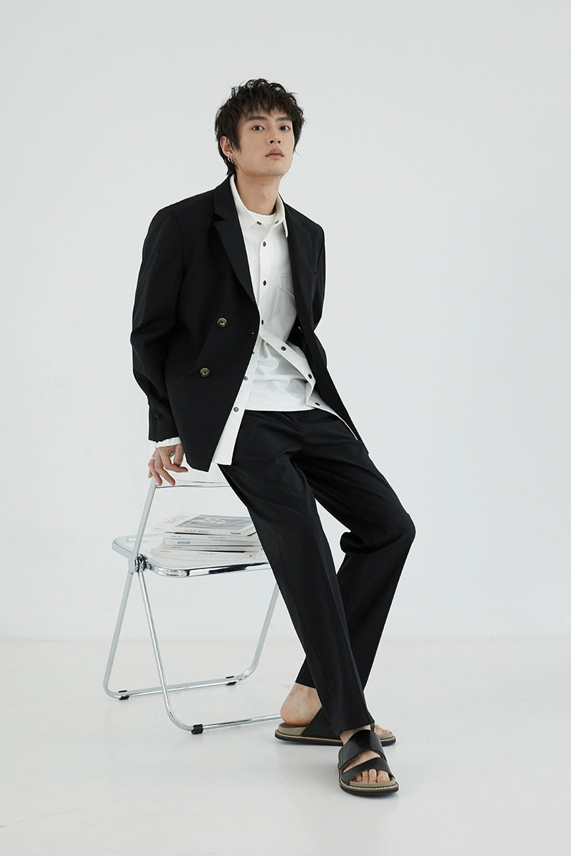 Double-pleated Comfort Dress Pants