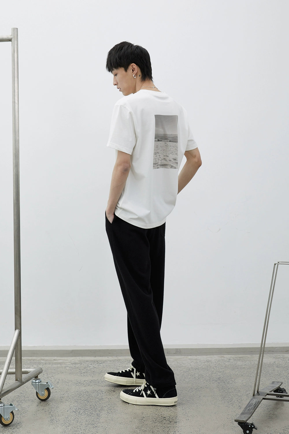 Drawstring Wide-leg Athletic Pants
