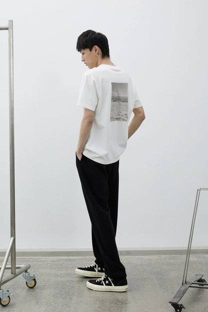 Drawstring Wide-leg Athletic Pants