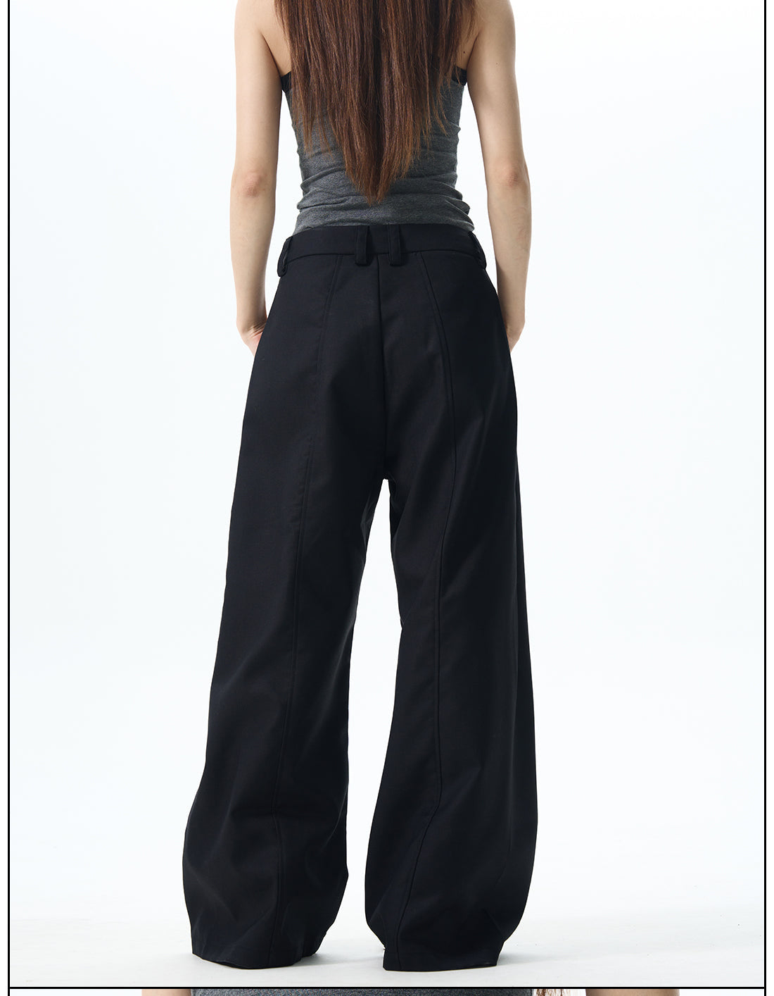 Wide Leg Skater Pants in Black