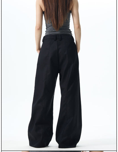 Wide Leg Skater Pants in Black