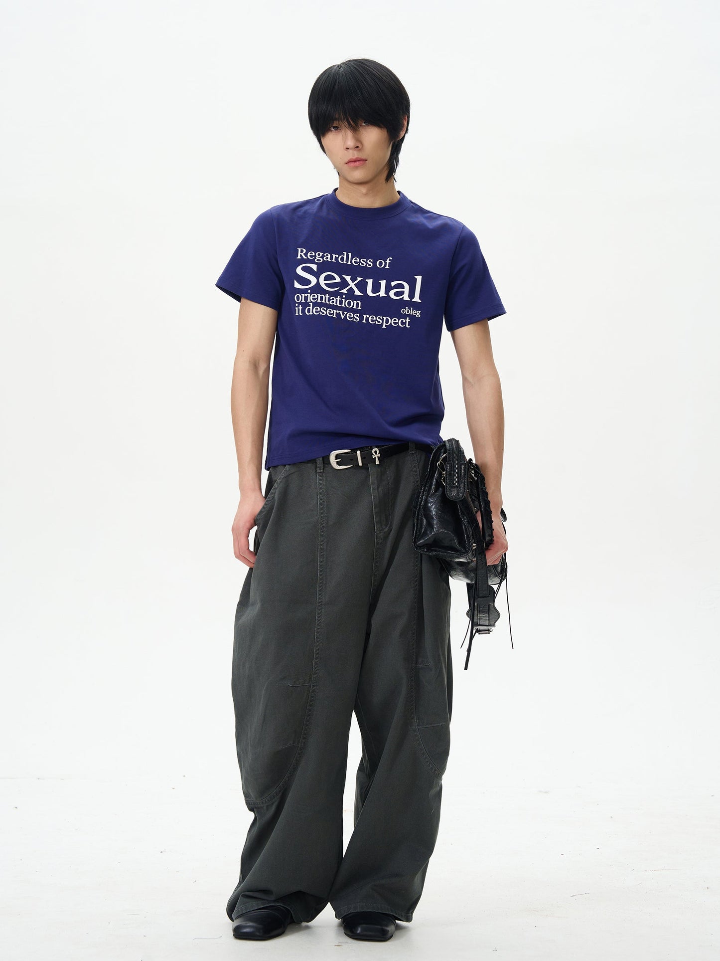 Charcoal Baggy Street Cargo Pants