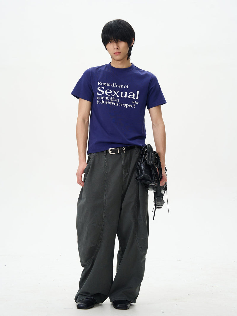 Charcoal Baggy Street Cargo Pants