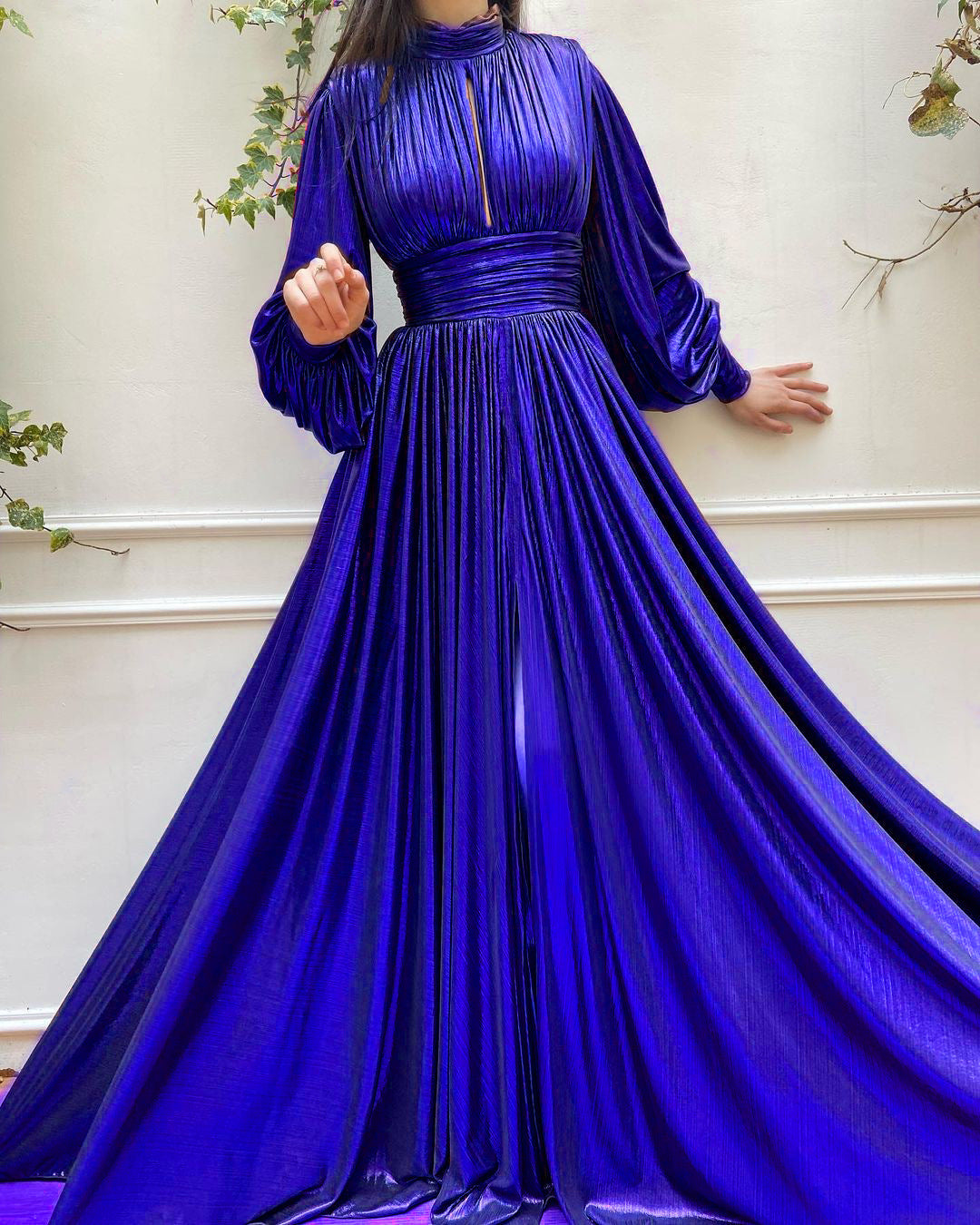 Spring Summer Popular Color Tight Waist Halter Large Swing Avocado Green Dress Maxi Dress for