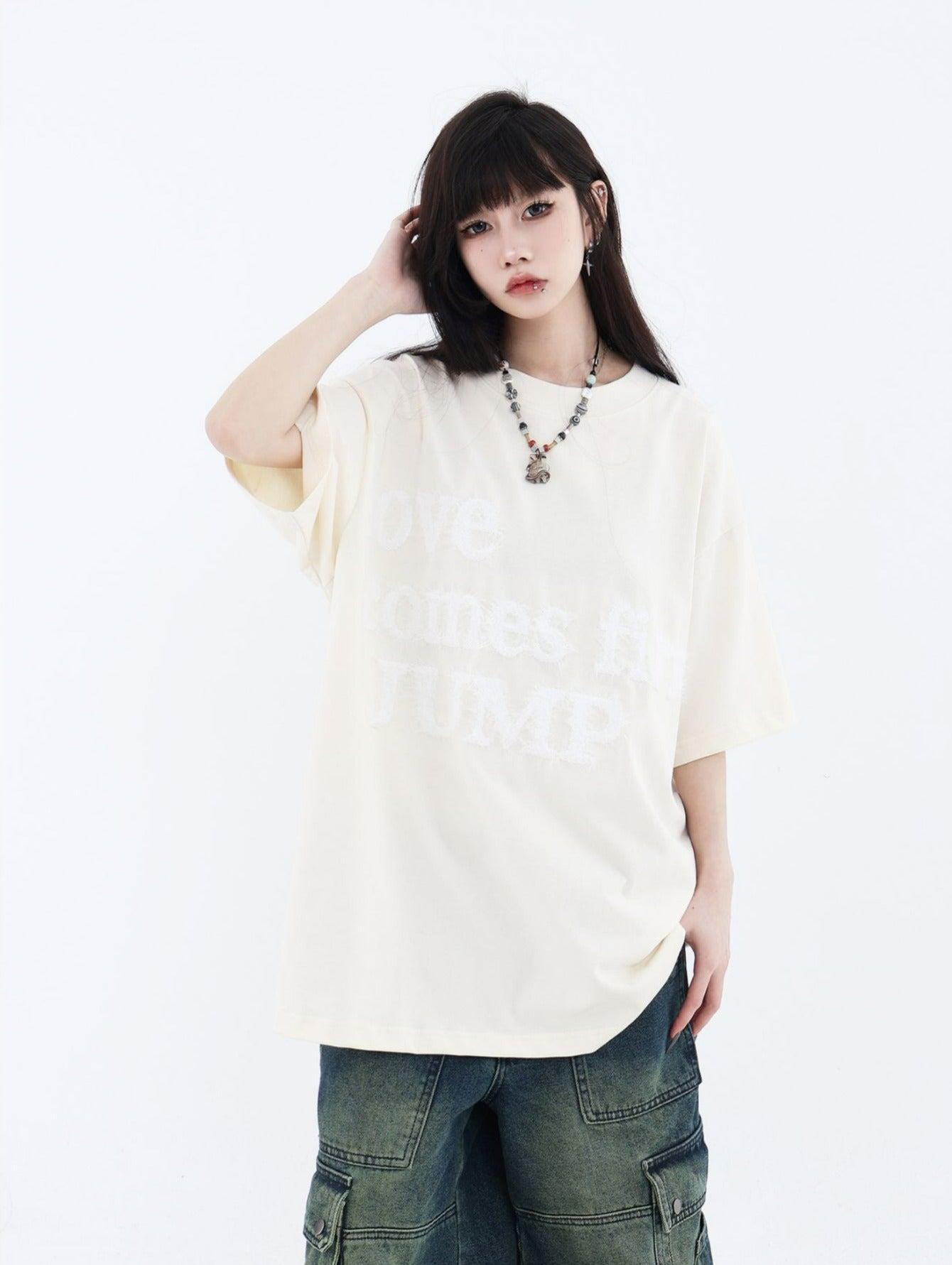 Fluffy T-shirt With Embroidered Logo