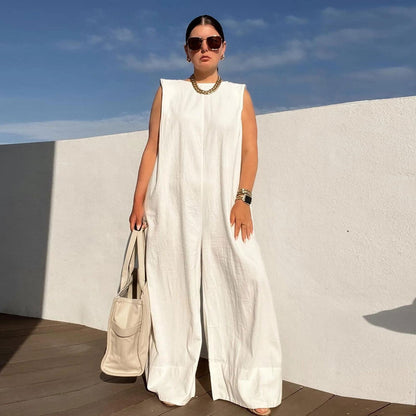 Color Wide Leg Jumpsuit
