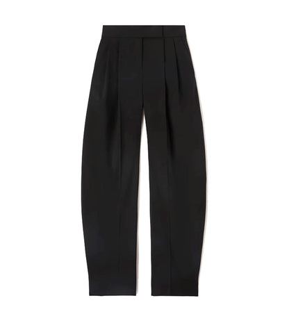 Two Piece Set for Autumn Winter Scarf Cut Profile Blazer High Waist Pants Set