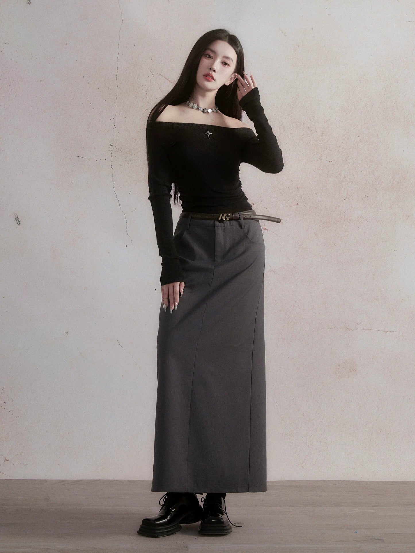 Classic A-line Maxi Skirt