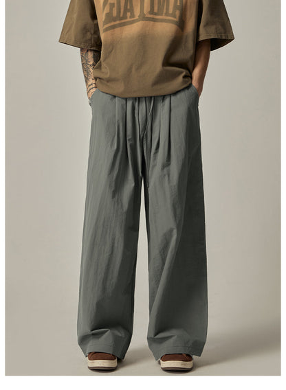 Olive Wide Leg Relaxed Pants
