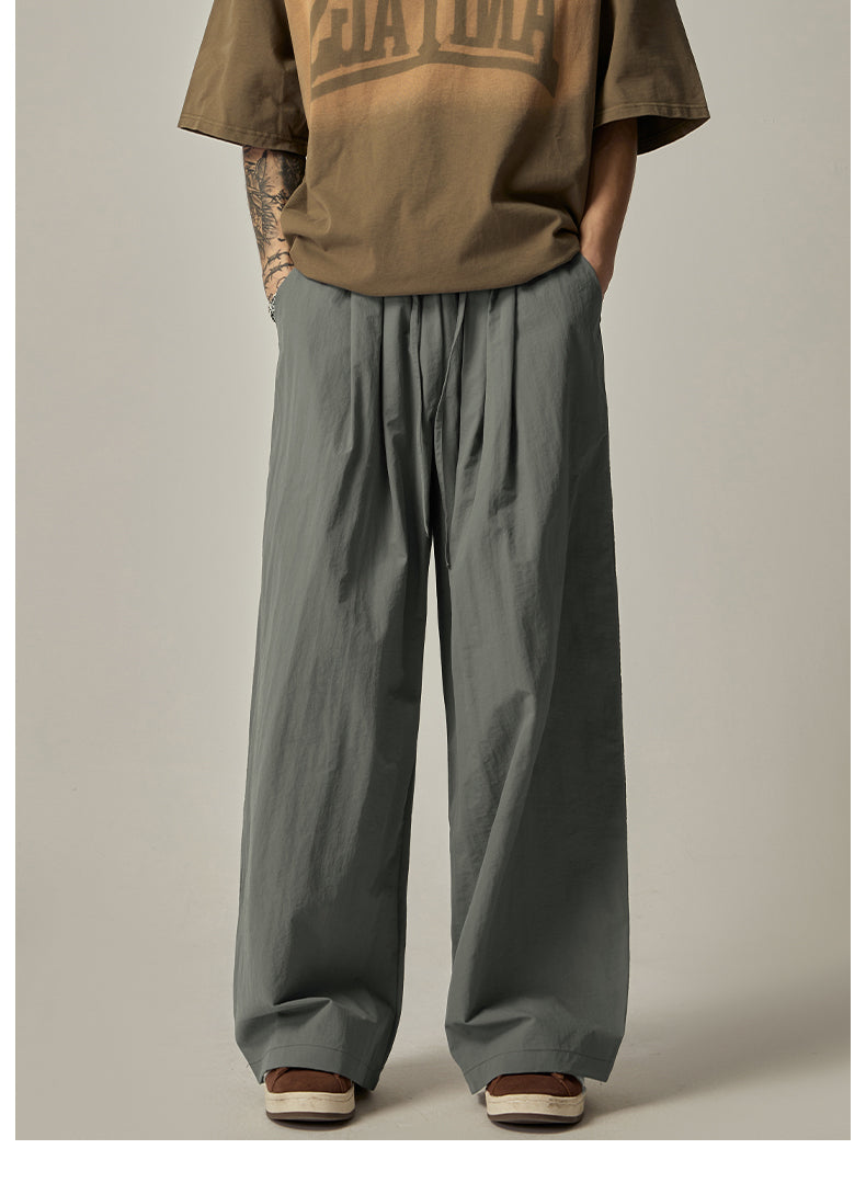 Olive Wide Leg Relaxed Pants