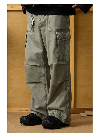 Gray Utility Cargo Pants