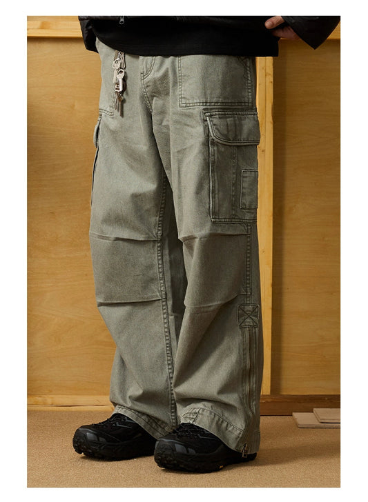 Gray Utility Cargo Pants