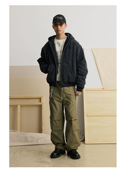 Straight-leg Multi-pocket Loose Pants