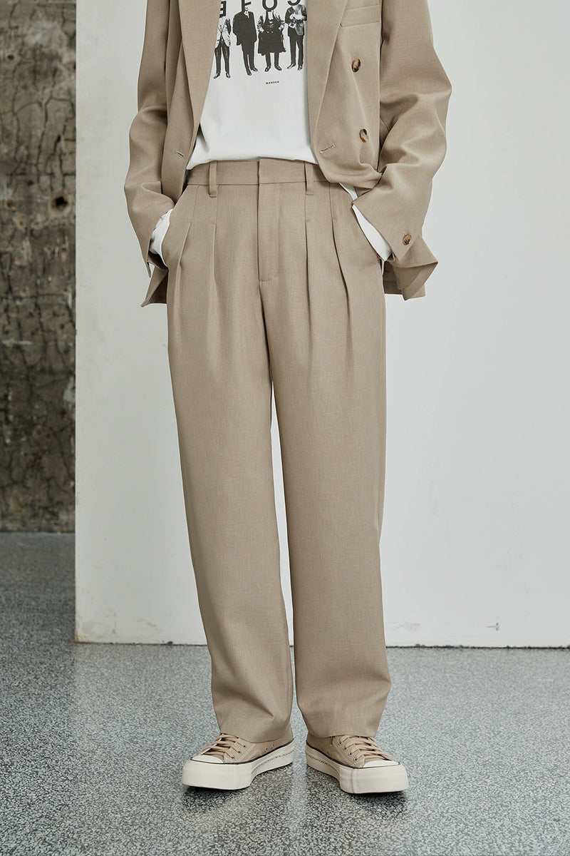 Classic Double-pleated Dress Pants